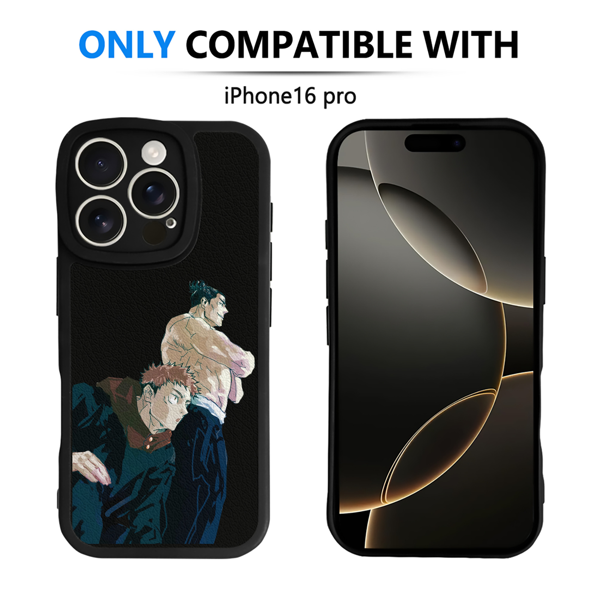 （画像用） 呪術廻戦 Jujutsu Kaisen 【iPhone 16シリーズ対応】シリコンスマホケース（レザー調） 材質：シリコン